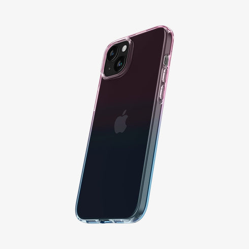 ACS06557 - iPhone 15 Pro Max Case Liquid Crystal in crystal clear showing the back
